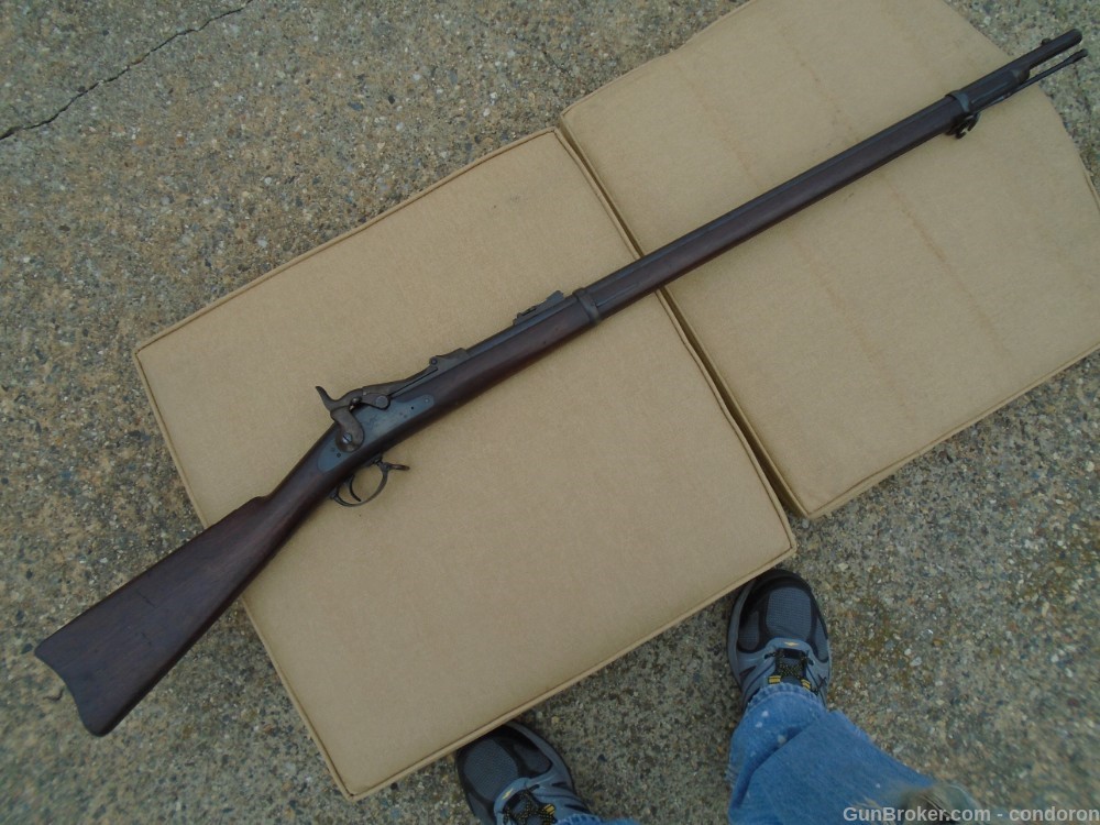 U.S. Springfield Trapdoor Model 1873, State markings, w/Bayonet & Scabbard-img-15