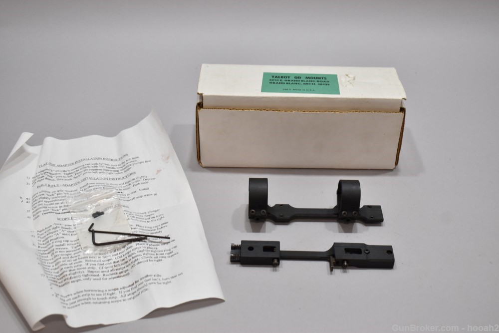 Talbot QD Scope Mount & Base W/Rings Winchester M70 Mag Please READ-img-1