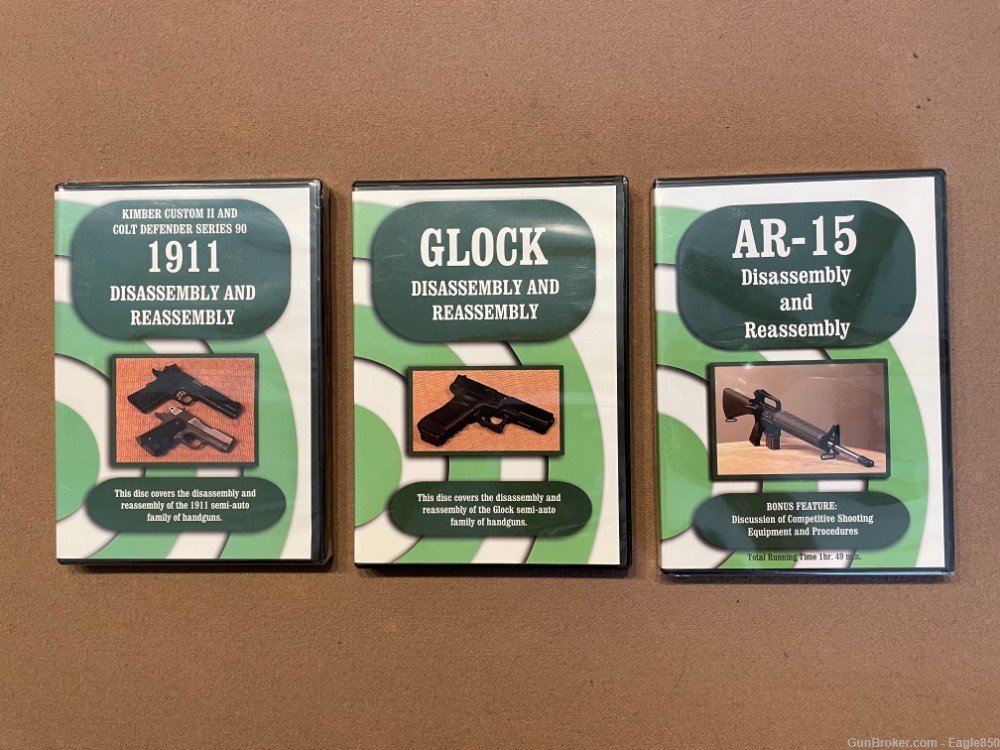 DVD's  for Disassembly of Glock, AR-15, and 1911's.-img-0
