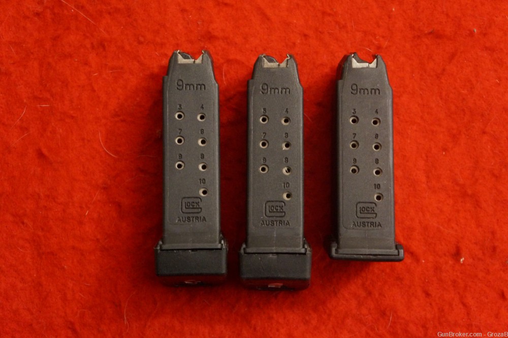 3 Rare Pre Ban Glock 26 9mm Magazines MA OK #1-img-0