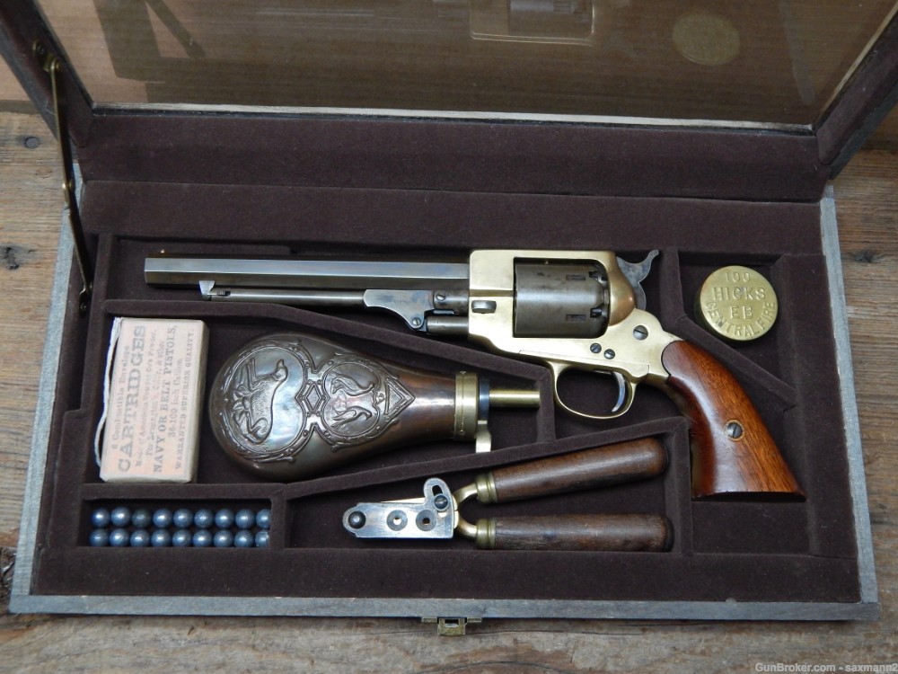 Pietta SPILLER & BURR 1862 "Confederate" .36 Cal. Repro Cased With Extras-img-0