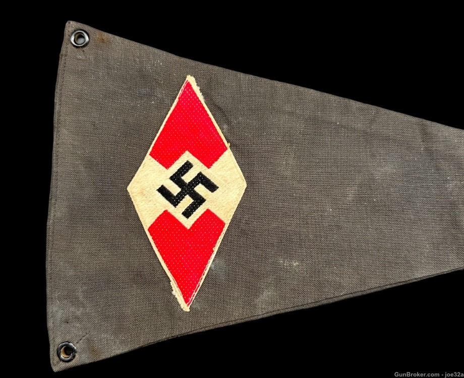 WW2 German HJ Youth Pennant Flag WWII diamond banner -img-2