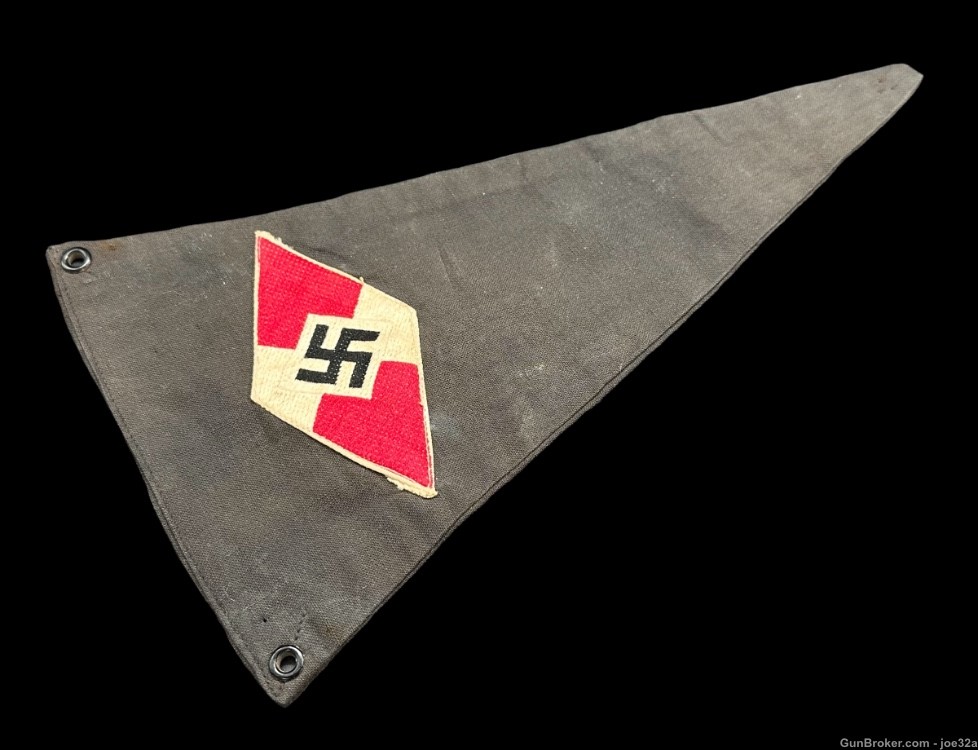 WW2 German HJ Youth Pennant Flag WWII diamond banner -img-1