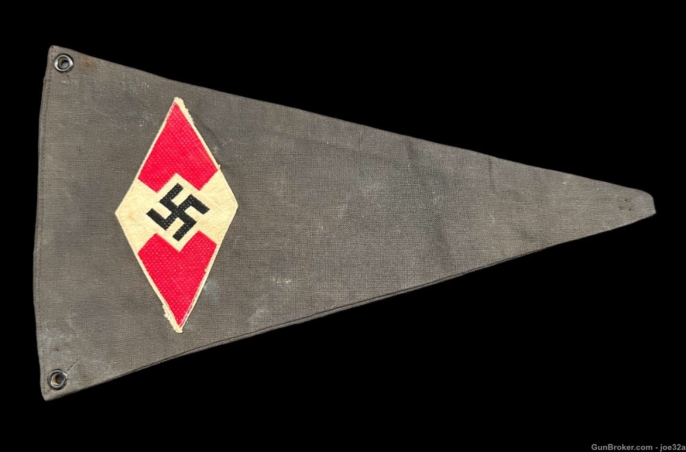 WW2 German HJ Youth Pennant Flag WWII diamond banner -img-0