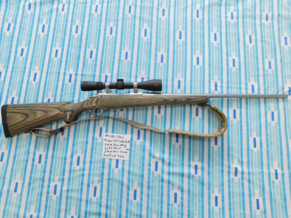 Ruger M77 Mark ll 7mm Mag LEFT HAND Stainless Laminate Redfield Revolution-img-7