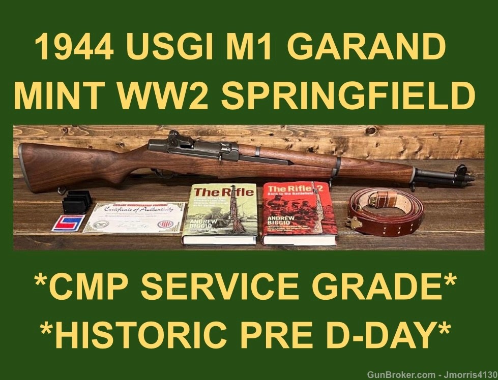 M1 GARAND 1944 SPRINGFIELD CMP SERVICE GRADE HISTORIC BEAUTY WW2 GARAND-img-0