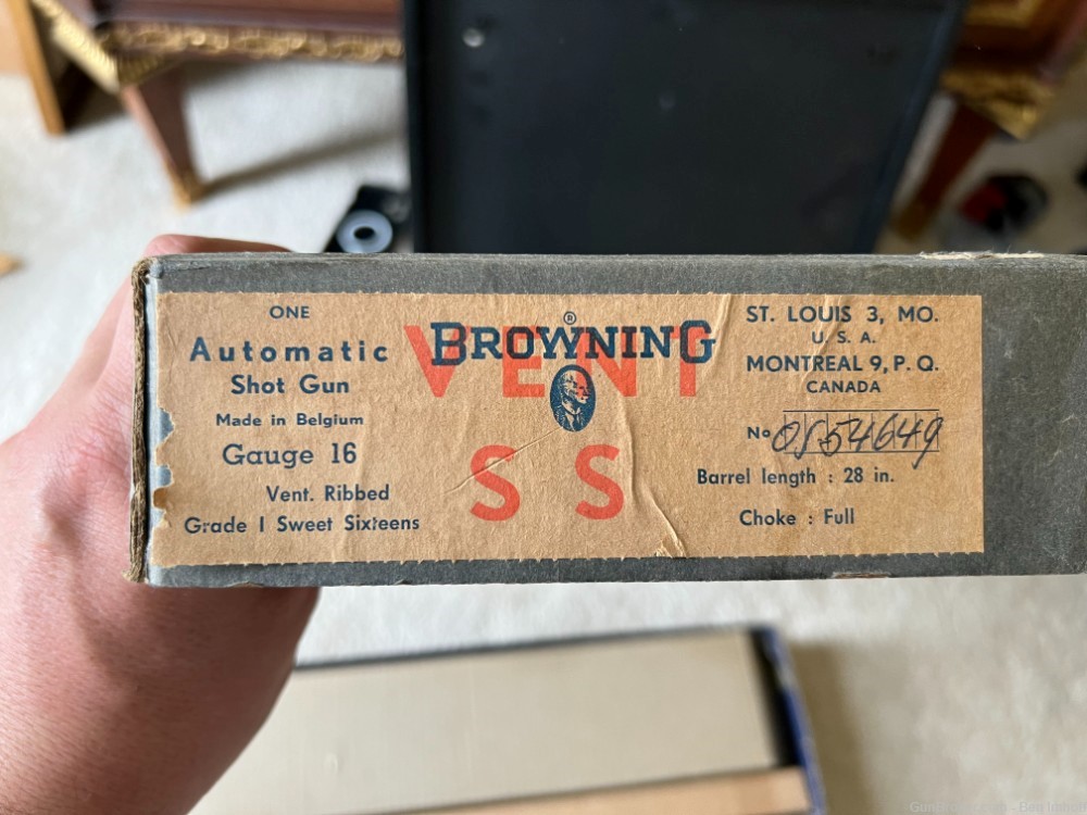 1960 Belgium Browning Sweet 16 A5 Auto 5 99% in Blue Box-img-20