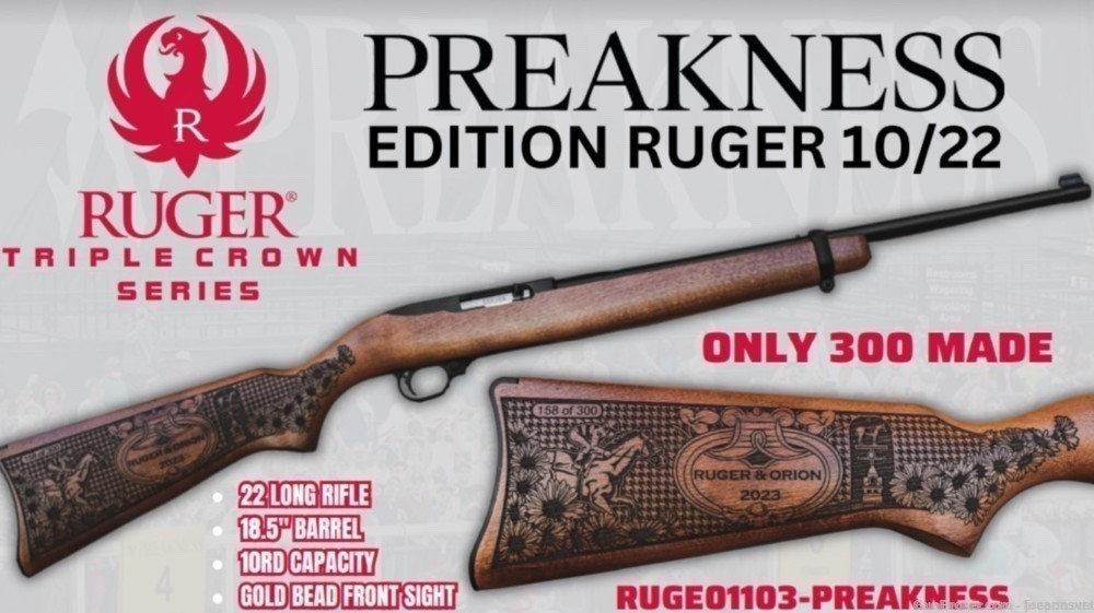 Ruger 10/22 Kentucky Derby limited edition -img-0