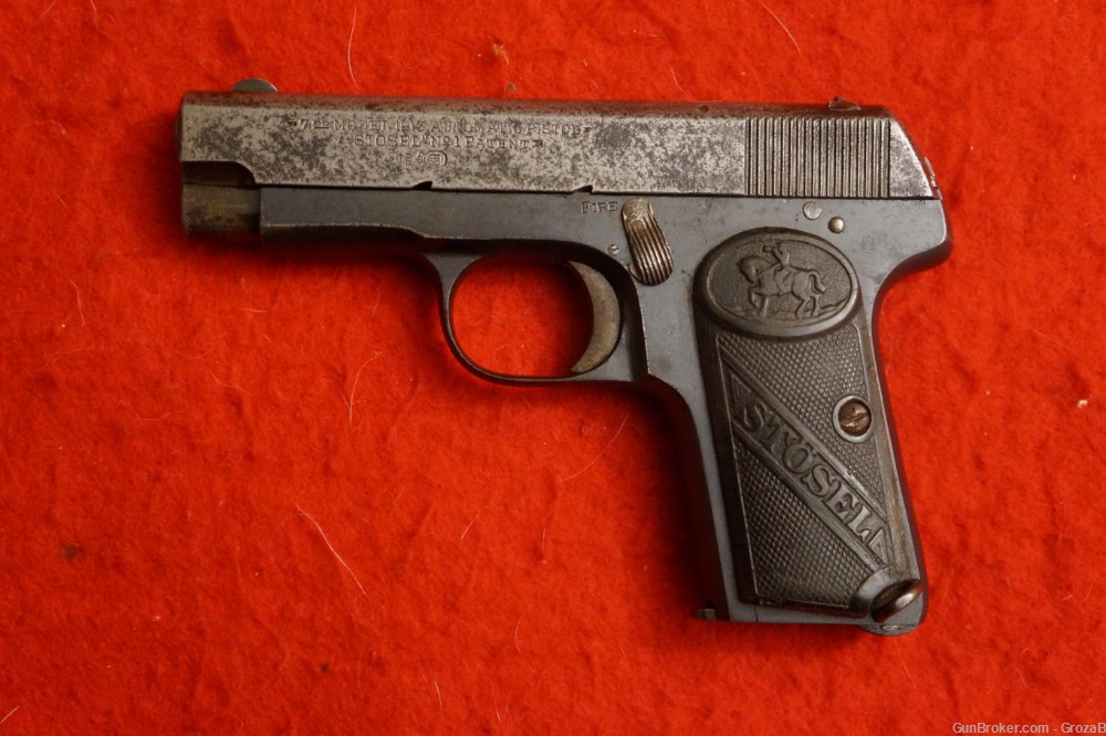 Scarce Pre-WWI Stosel #1 Pistol by Retolaza Hermanos of Eibar Ruby 32ACP-img-0