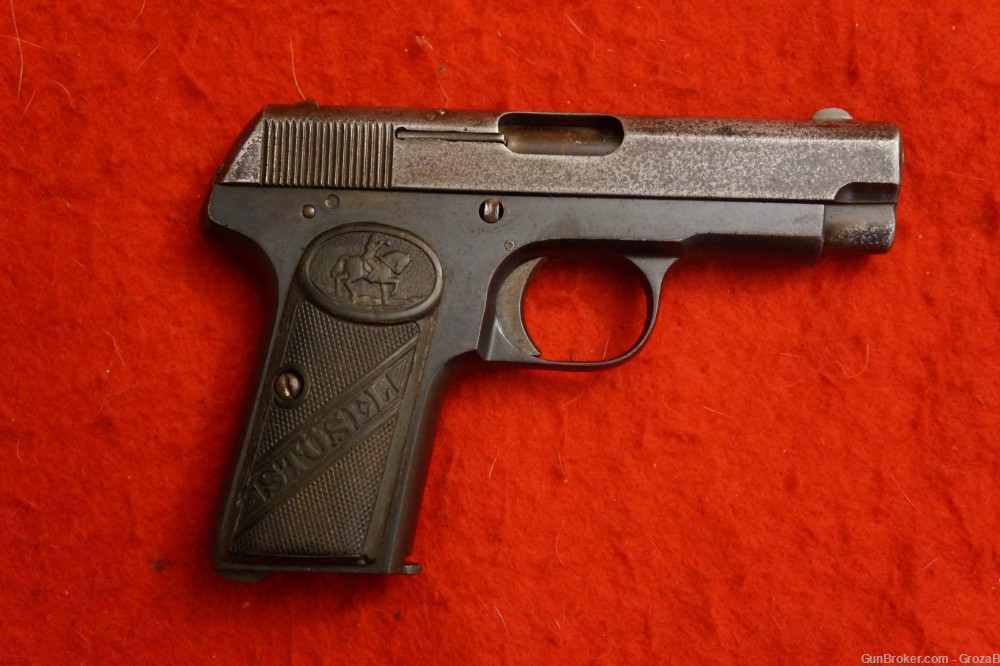 Scarce Pre-WWI Stosel #1 Pistol by Retolaza Hermanos of Eibar Ruby 32ACP-img-1