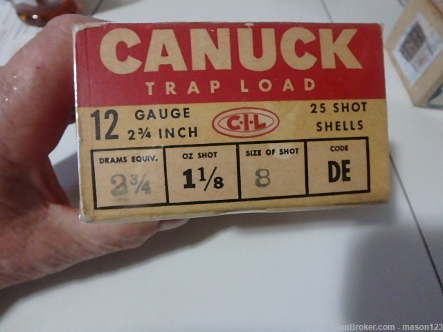 FULL 12 GA CANUCK DUCK AND BLUEROCK BOX IN SHOT PATTERN NO 8 /s-img-1