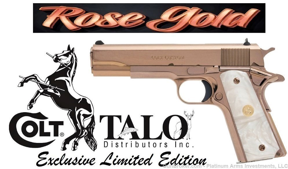 Colt 1911 .38 Super RARE TALO LIMITED EDITION Rose Gold 1of 250 Exclusive-img-2