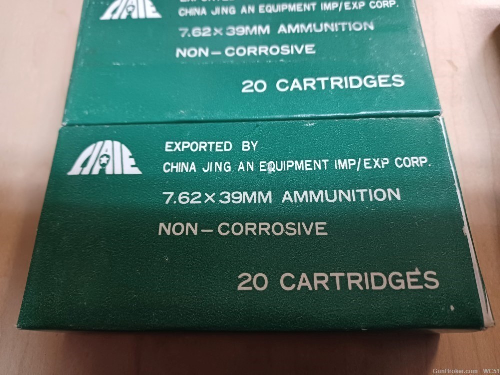 100 rounds Chinese 7.62x39 , Full metal jacket , non corrosive-img-1