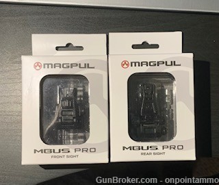 Magpul MBUS Pro Sights Pro Set Front MBUS Rear Flip Up Sights-img-0