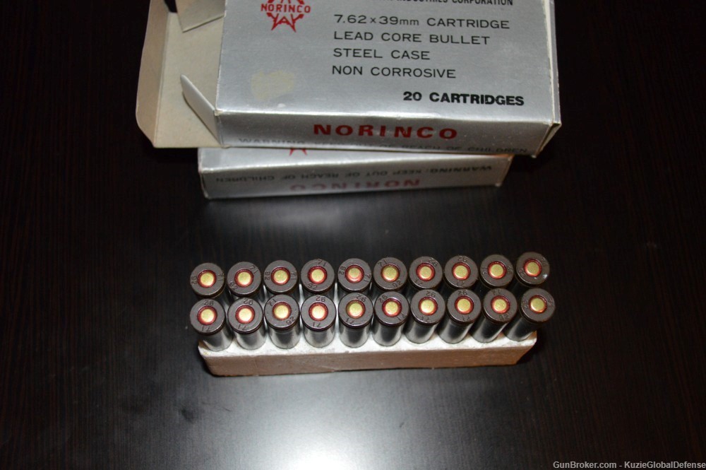 Vintage  Norinco Silver Box Ammo 7.62x39-img-2