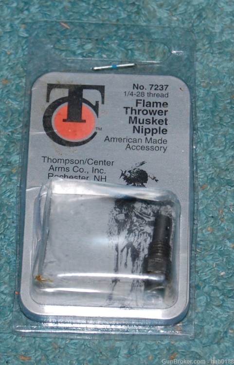 New in Package Thompson Center Flame Thrower Musket Nipple # 7237 T/C-img-0