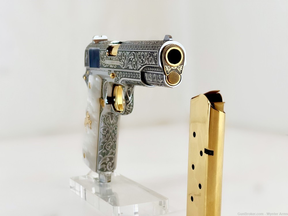 Colt 1911 Nickel and 24K Gold Plated-img-12