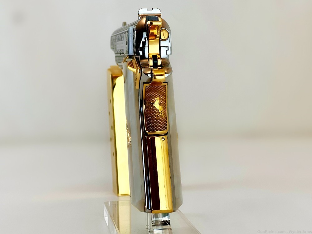 Colt 1911 Nickel and 24K Gold Plated-img-5