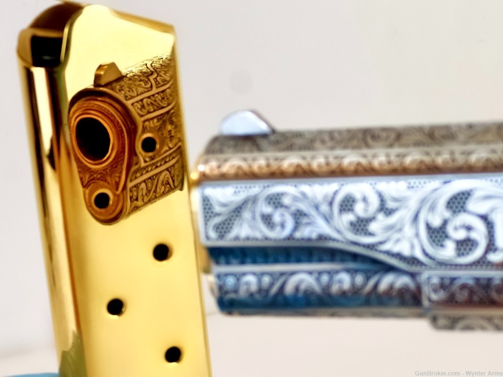 Colt 1911 Nickel and 24K Gold Plated-img-18