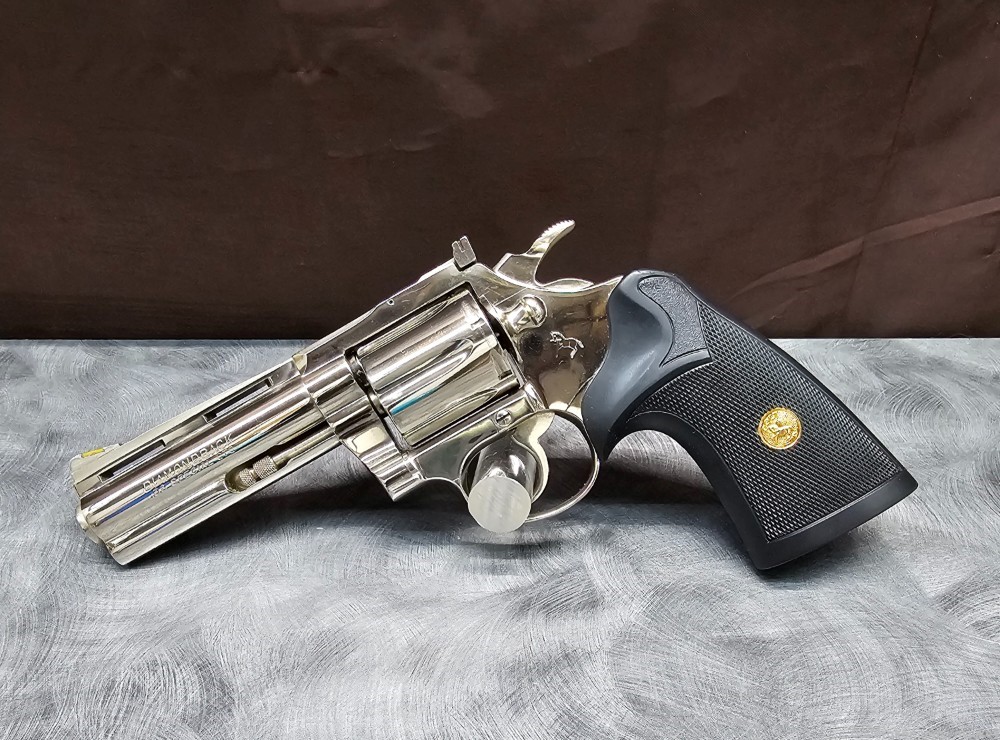 Colt Diamondback .38Spl Revolver Nickel NICE -img-0