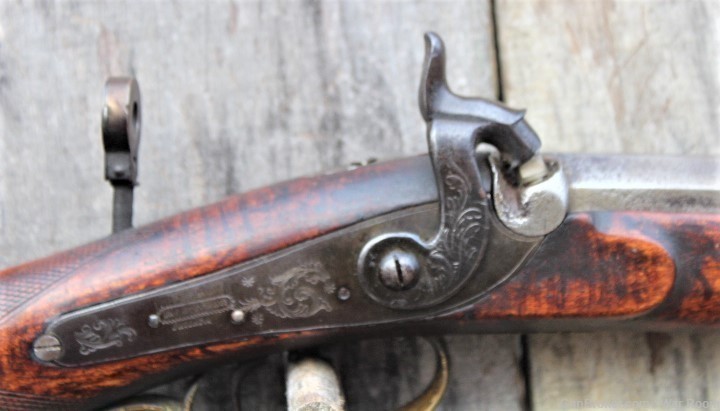 Mid 1800's Half Stock .50 Caliber Match Rifle by Amos P. Wood New York-img-6