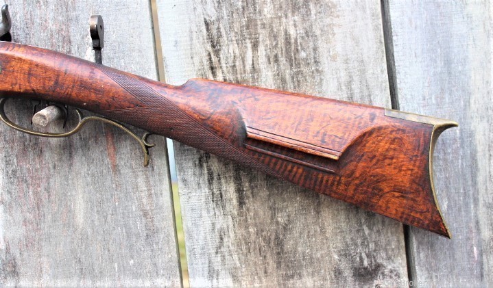 Mid 1800's Half Stock .50 Caliber Match Rifle by Amos P. Wood New York-img-12