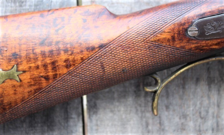 Mid 1800's Half Stock .50 Caliber Match Rifle by Amos P. Wood New York-img-5