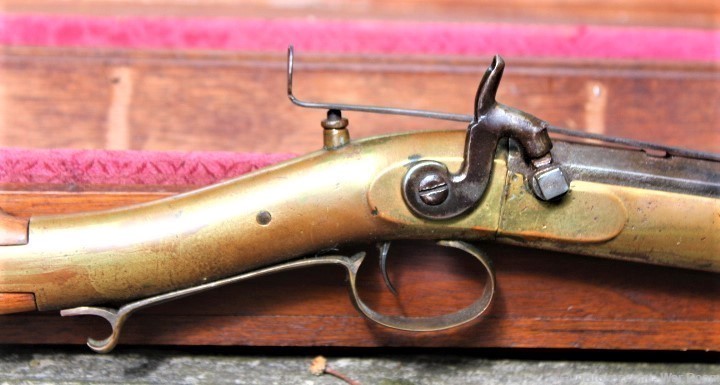 Brass Frame Hook Breech Sporting Rifle Mid 1800's-img-5