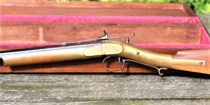 Brass Frame Hook Breech Sporting Rifle Mid 1800's-img-12