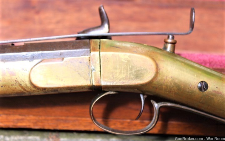 Brass Frame Hook Breech Sporting Rifle Mid 1800's-img-14