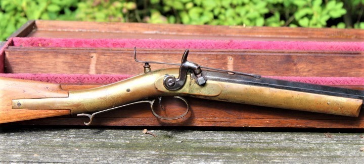 Brass Frame Hook Breech Sporting Rifle Mid 1800's-img-4