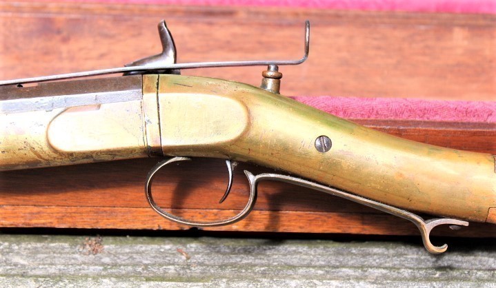 Brass Frame Hook Breech Sporting Rifle Mid 1800's-img-13