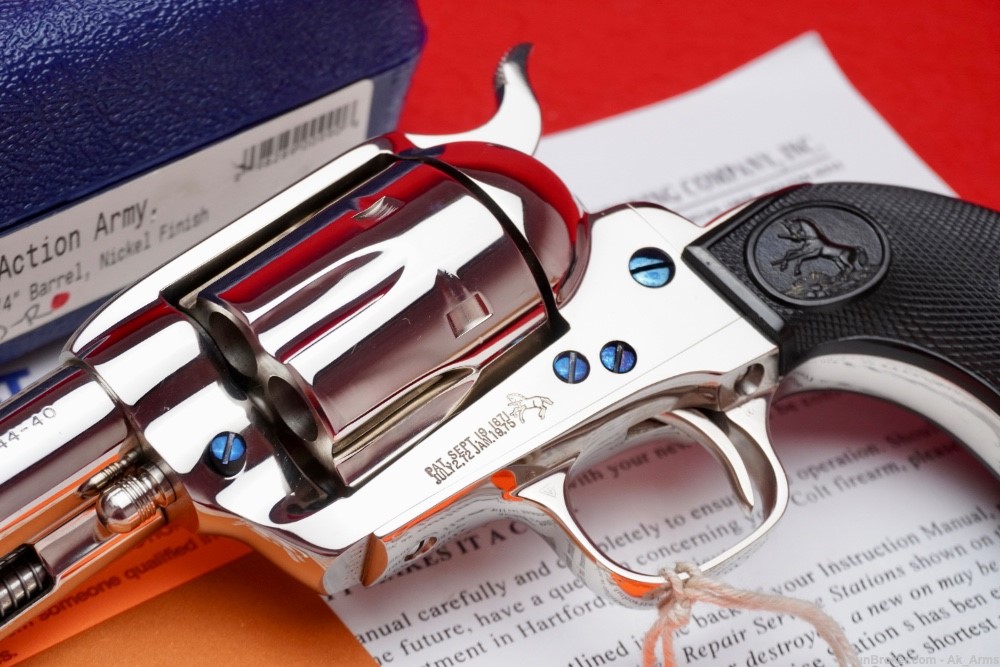 Ultra Rare 1998 Colt SAA 4.75" .44-40 *FACTORY NICKEL & FIRE BLUE* ANIB-img-2