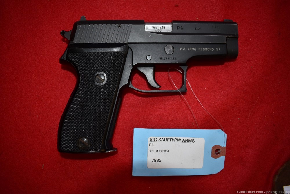 Sig Sauer P6 West German Police 9mm, NICE! MA OK, Penny START!-img-0