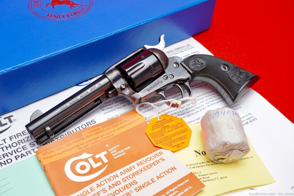 Colt Custom Shop SAA 4.75" .45 Colt/.45ACP Unfired *FACTORY DUAL CYLINDER*-img-0