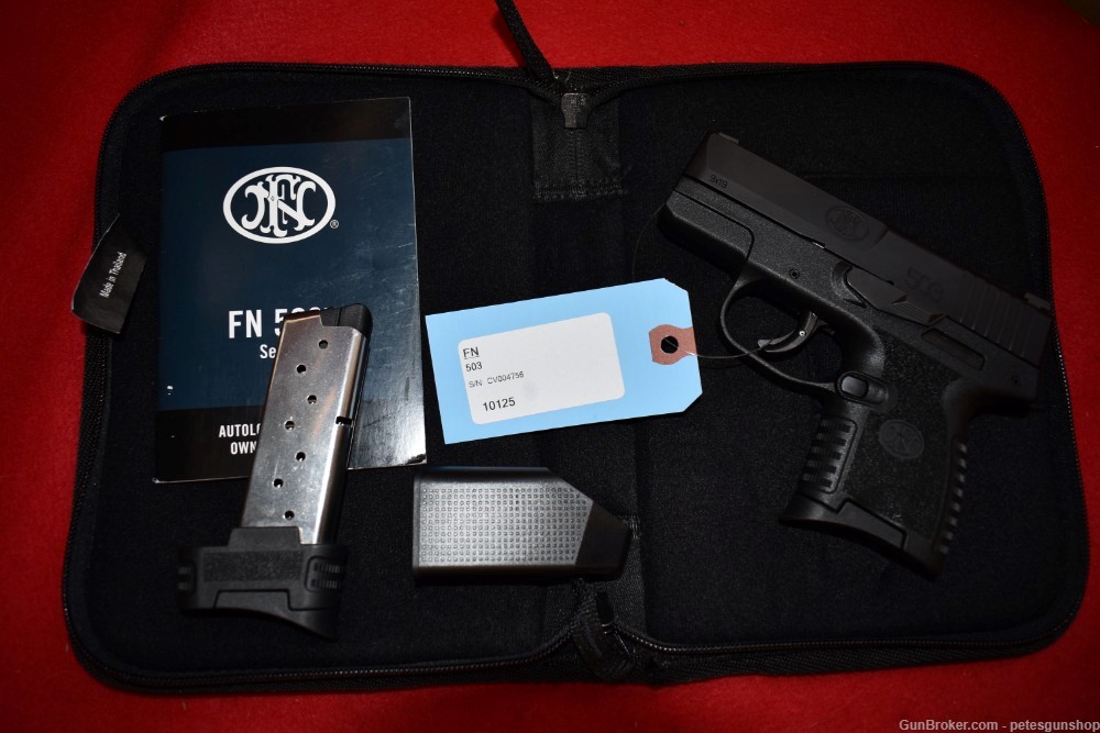 FN 503 Compact (mm Pistol, W/ Pouch, Spare Mag, Manual, MA OK, Penny START!-img-0