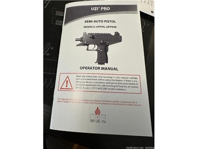 UZI Pro Pistol IWI Owner Manual