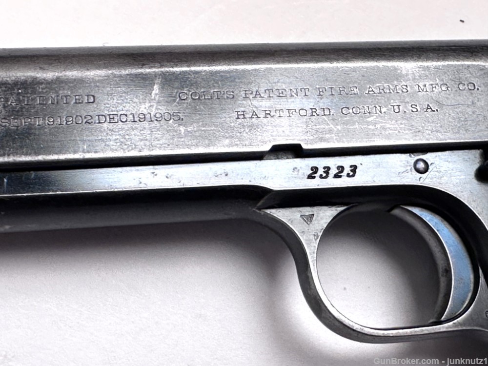 Colt Model 1905 Automatic .45ACP Made in 1907 with Very Interesting Holster-img-4