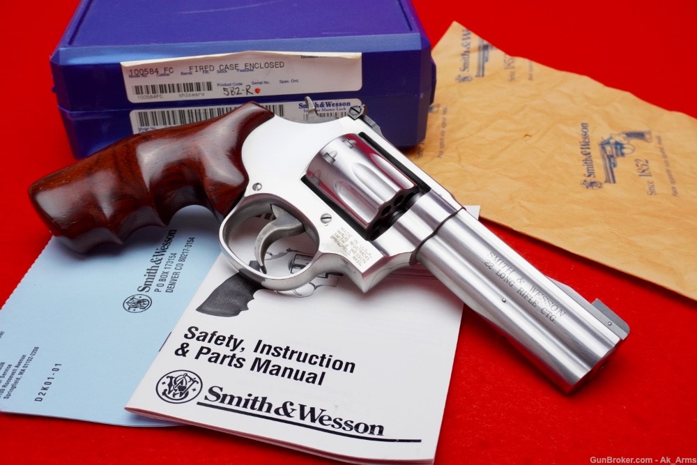 Scarce Smith & Wesson 617-4 .22LR Stainless 4" 10 Shot Revolver ANIB!-img-4