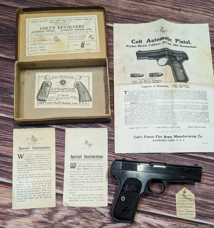 EXCELLENT Colt 1903 Hammerless IN ORIGINAL BOX .32 ACP PENNY START-img-31