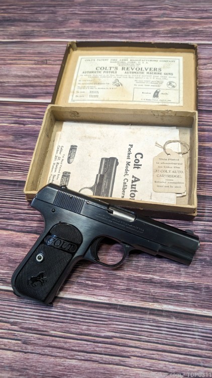 EXCELLENT Colt 1903 Hammerless IN ORIGINAL BOX .32 ACP PENNY START-img-2