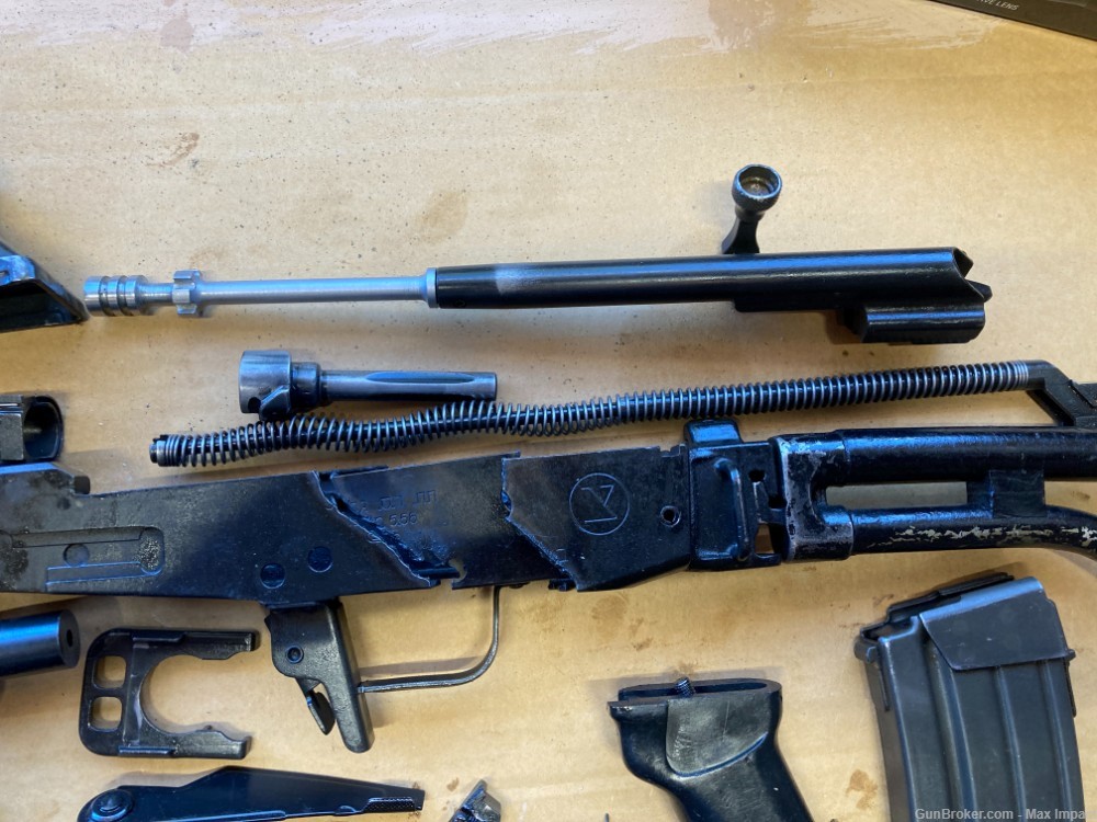 Complete Israeli Galil SAR Parts Kit with magazine, torched receiver, 5.56m-img-2