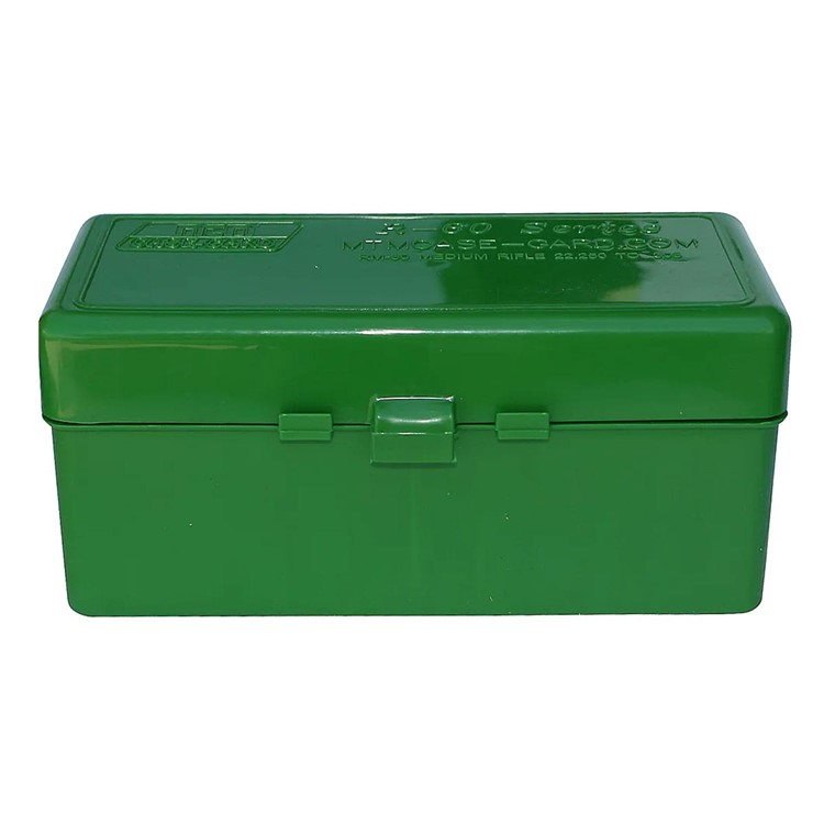 MTM Case-Gard .243 to .308 Win 60 Round Green Ammo Box (RM-60-10)-img-1