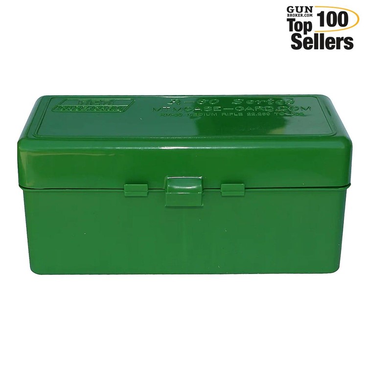 MTM Case-Gard .243 to .308 Win 60 Round Green Ammo Box (RM-60-10)-img-0