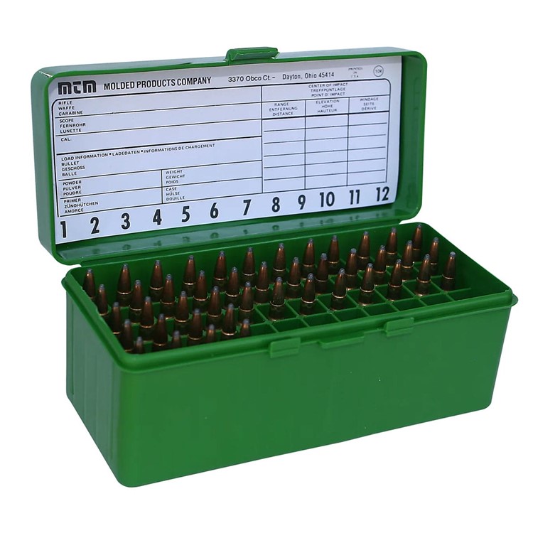 MTM Case-Gard .243 to .308 Win 60 Round Green Ammo Box (RM-60-10)-img-2
