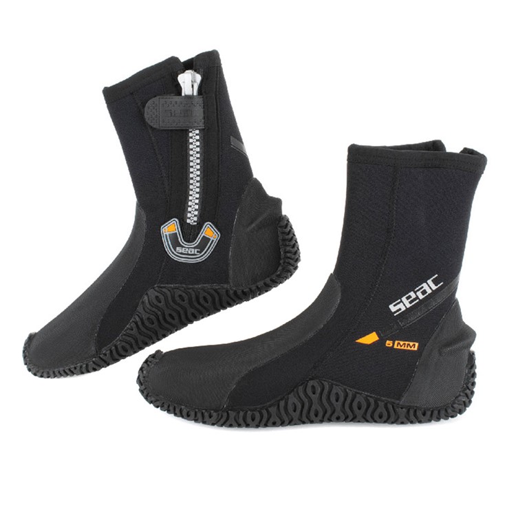 SEAC Boots, Basic Hd W/Zip 5 Mm, Color: Black, Size: S (0210006064040A)-img-1