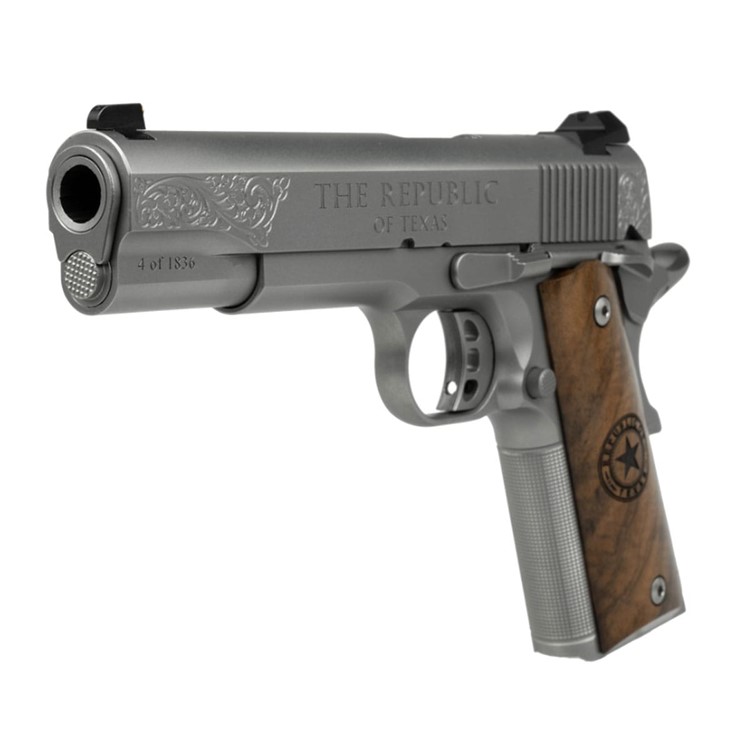 TISAS 1911 The Republic of Texas .45 ACP 5in 8rd Stainless Semi-Auto Pistol-img-4