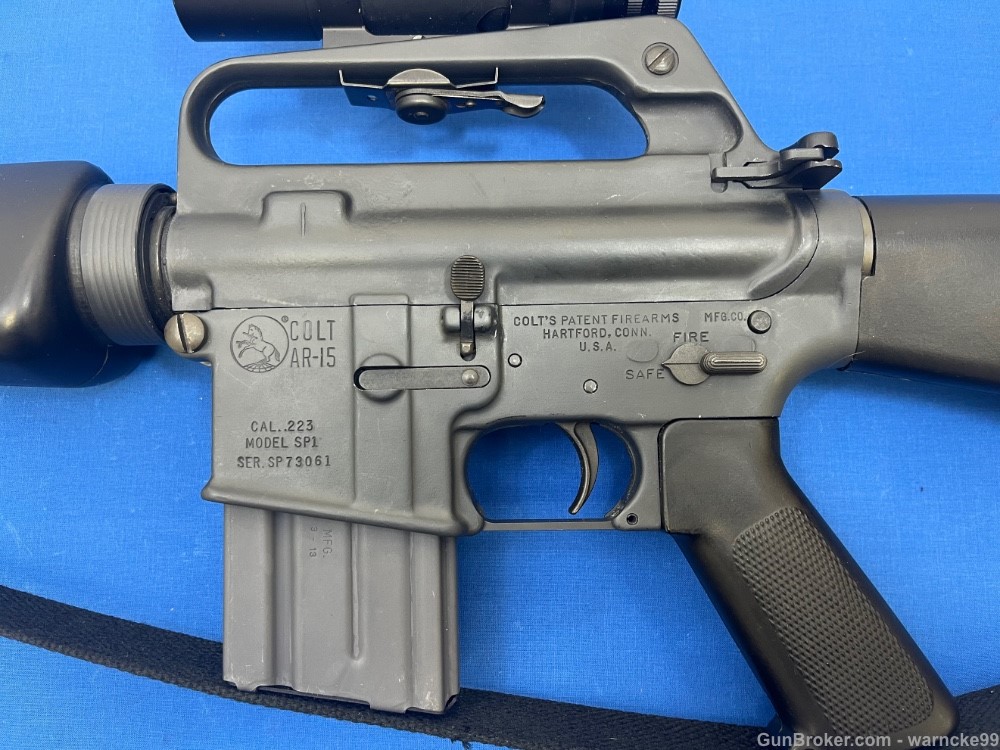 Pre Ban 1977-1978 Colt SP1 AR-15 w/ Original Colt 3x20 Scope, Penny Start!-img-3