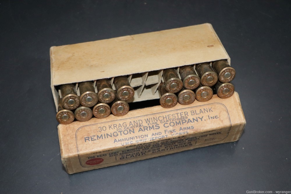 Remington UMC 30-40 Krag Blanks Partial Box of 16 Rds-img-0