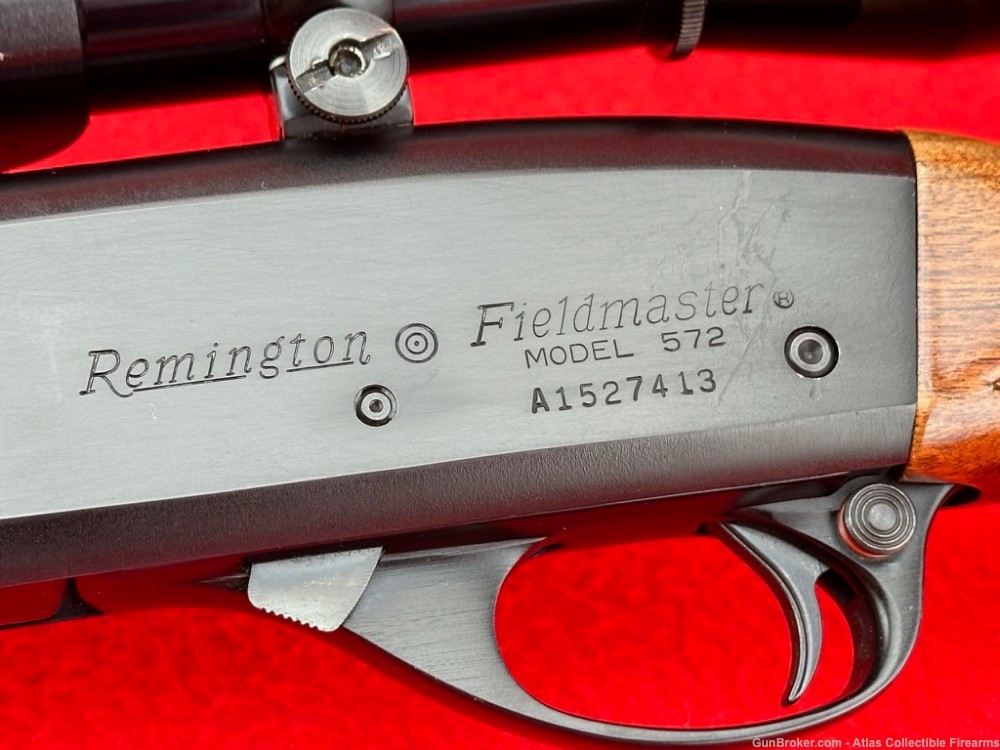 1979 Remington 572 Fieldmaster Slide Action 22 LR & Short 22.75" - Scope-img-8